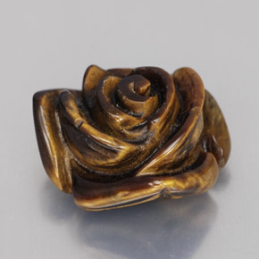 Tiger's Eye طبيعي بلون بني ذهبي، وزن ‎11.76‎ قيراط، شكل شكل خيالي، مقاس ‎15.4x15.4‎ مم