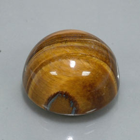 Tiger's Eye طبيعي بلون بني ذهبي، وزن ‎36.26‎ قيراط، شكل دائري، مقاس ‎20.16‎ مم