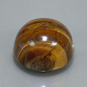 Tiger's Eye طبيعي بلون بني ذهبي، وزن ‎39.32‎ قيراط، شكل دائري، مقاس ‎20.36‎ مم