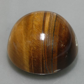Tiger's Eye طبيعي بلون بني ذهبي، وزن ‎36.05‎ قيراط، شكل دائري، مقاس ‎20.11‎ مم