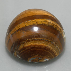 Tiger's Eye طبيعي بلون بني ذهبي، وزن ‎35.88‎ قيراط، شكل دائري، مقاس ‎20.17‎ مم