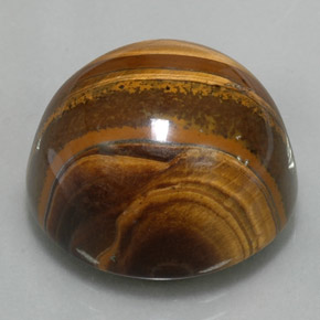 Tiger's Eye طبيعي بلون بني ذهبي، وزن ‎36.02‎ قيراط، شكل دائري، مقاس ‎20.13‎ مم
