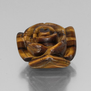 Tiger's Eye طبيعي بلون بني ذهبي، وزن ‎11.66‎ قيراط، شكل شكل خيالي، مقاس ‎15.4x15.4‎ مم