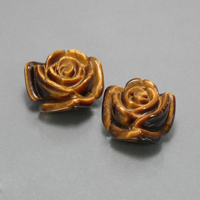 Tiger's Eye طبيعي بلون بني ذهبي، وزن ‎‎ قيراط، شكل شكل خيالي، مقاس ‎15.2x14.2‎ مم