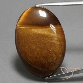 33.65ct طبيعي بنى دافئ عين النمر, بيضوي, غير شفاف
