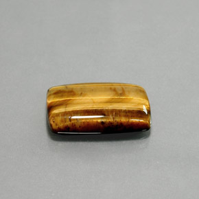 Tiger's Eye طبيعي بلون بني ذهبي، وزن ‎13.18‎ قيراط، شكل باغيت، مقاس ‎20.6x13.9‎ مم