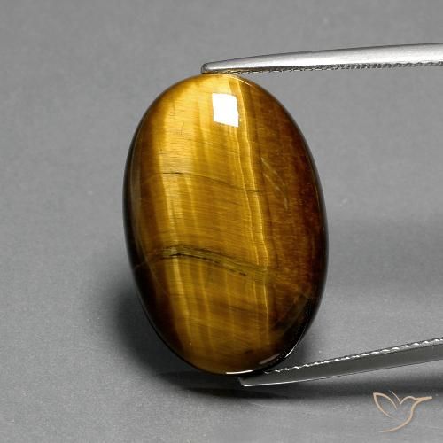 21.02ct طبيعي بنى متوسط عين النمر, بيضوي, غير شفاف