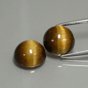 أحجار عين النمر ذهب البنى طبيعية، قصة دائرى، غير شفاف، وزنها  قيراط