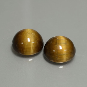 أحجار عين النمر ذهب البنى طبيعية، قصة دائرى، غير شفاف، وزنها  قيراط