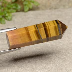 Tiger's Eye طبيعي بلون بني ذهبي، وزن ‎18.73‎ قيراط، شكل شكل خيالي، مقاس ‎28.8x9.2‎ مم
