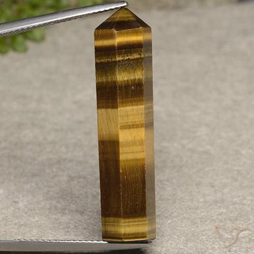 20.28ct طبيعي بني مصفر عين النمر, فانسى, غير شفاف