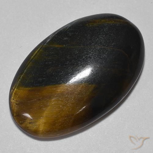 14.26ct طبيعي ذهب البنى عين النمر, بيضوي, غير شفاف