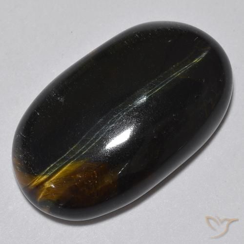 14.57ct طبيعي ذهب البنى عين النمر, بيضوي, غير شفاف