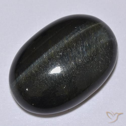 20.77ct طبيعي ذهب البنى عين النمر, بيضوي, غير شفاف