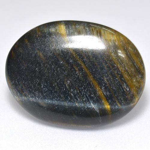 عين النمر متعدد الألوان طبيعي، قصة بيضاوى، 13.13 قيراط، غير شفاف