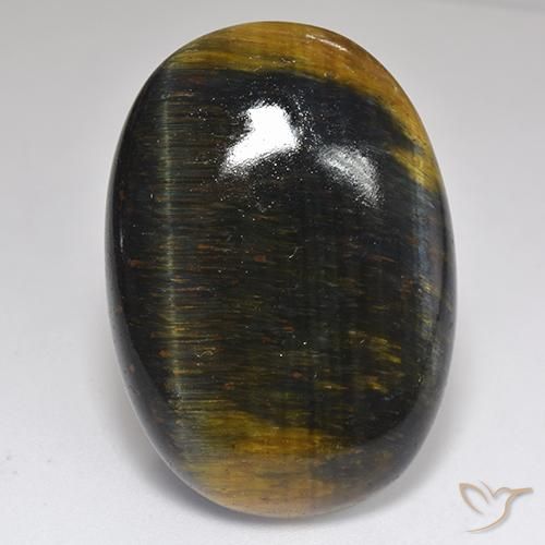 42.35ct طبيعي ذهب البنى عين النمر, بيضوي, غير شفاف
