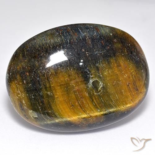 47.47ct طبيعي ذهب البنى عين النمر, بيضوي, غير شفاف
