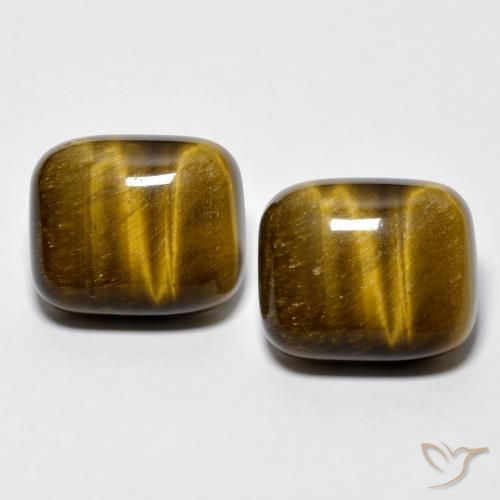 أحجار عين النمر Medium Dark-Brown طبيعية، وسادة، غير شفاف، وزنها 17.05 قيراط