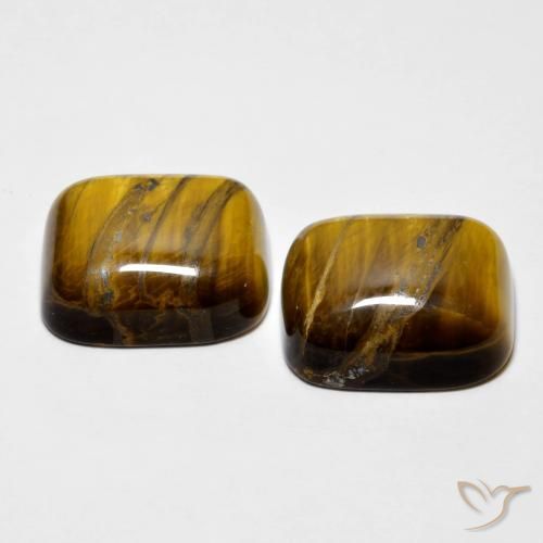 أحجار عين النمر Medium Dark-Brown طبيعية، وسادة، غير شفاف، وزنها 18.08 قيراط