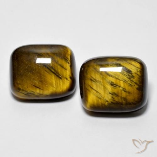 16.97ctw طبيعي Medium Dark-Brown عين النمر, وسادة, غير شفاف