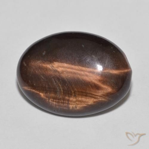 8.35ct طبيعي بني محمر عين النمر, بيضوي, غير شفاف