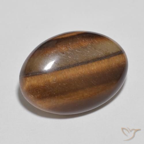 9.56ct طبيعي بنى القرفة غامق عين النمر, بيضوي, غير شفاف