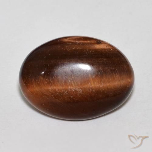 9.59ct طبيعي بنى عين الجمل عين النمر, بيضوي, غير شفاف