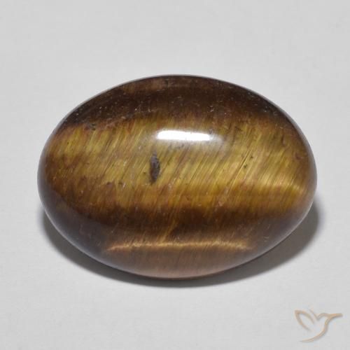 9.52ct طبيعي بنى دافئ عين النمر, بيضوي, غير شفاف