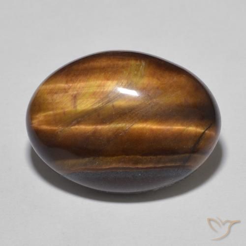 11.69ct طبيعي Medium Dark-Brown عين النمر, بيضوي, غير شفاف