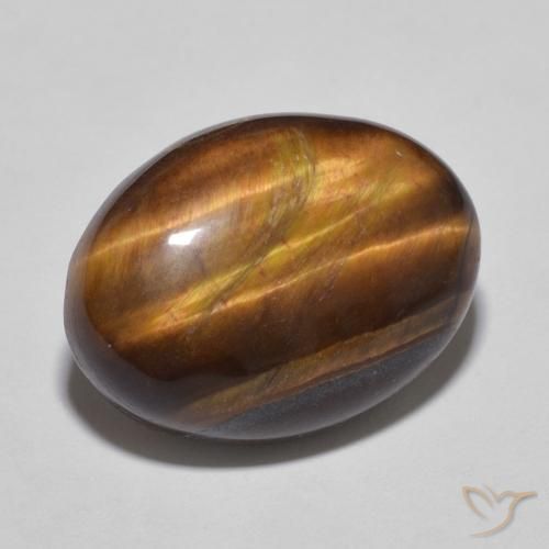 عين النمر Medium Dark-Brown طبيعي، بيضوي، 11.69 قيراط، غير شفاف