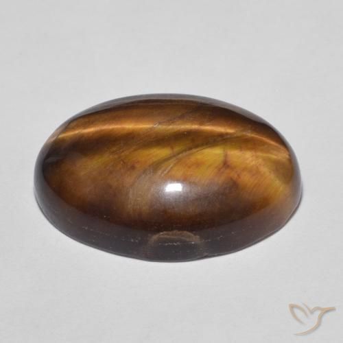 عين النمر Medium Dark-Brown طبيعي، بيضوي، 11.69 قيراط، غير شفاف