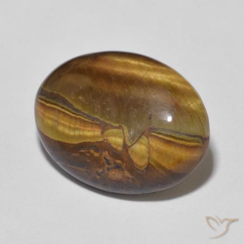 9.28ct طبيعي ذهب البنى عين النمر, بيضوي, غير شفاف