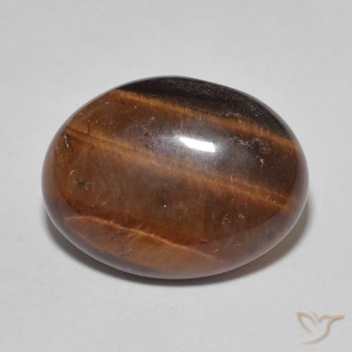 8.54ct طبيعي بنى برتقالى عين النمر, بيضوي, غير شفاف