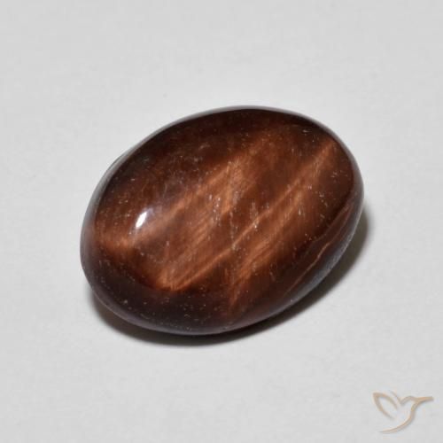 5.53ct طبيعي بني محمر عين النمر, بيضوي, غير شفاف