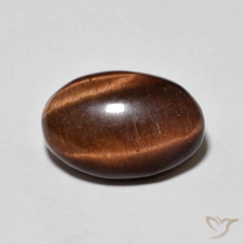 5.24ct طبيعي بنى عين الجمل عين النمر, بيضوي, غير شفاف