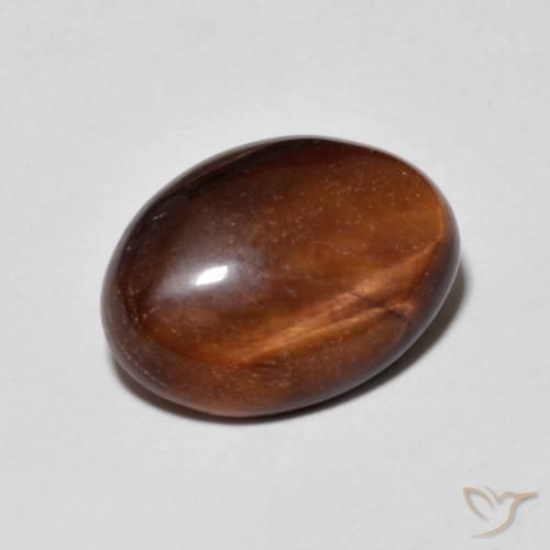 عين النمر Medium Dark-Brown طبيعي، بيضوي، 5.19 قيراط، غير شفاف