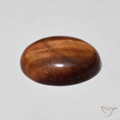 عين النمر Medium Dark-Brown طبيعي، بيضوي، 5.19 قيراط، غير شفاف