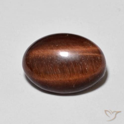 5.31ct طبيعي Medium Dark-Brown عين النمر, بيضوي, غير شفاف