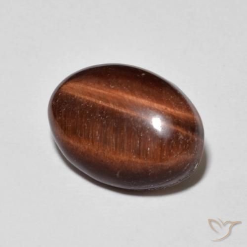 عين النمر Medium Dark-Brown طبيعي، بيضوي، 5.31 قيراط، غير شفاف