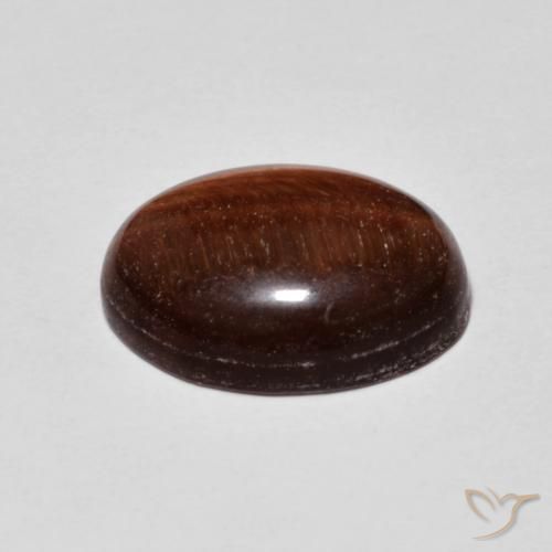 عين النمر Medium Dark-Brown طبيعي، بيضوي، 5.31 قيراط، غير شفاف