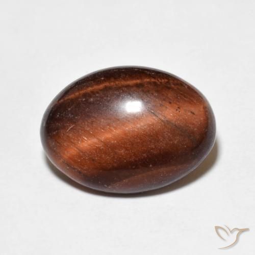 5.00ct طبيعي بني محمر عين النمر, بيضوي, غير شفاف