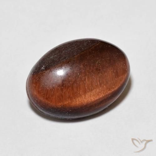 عين النمر Medium Dark-Brown طبيعي، بيضوي، 5.64 قيراط، غير شفاف