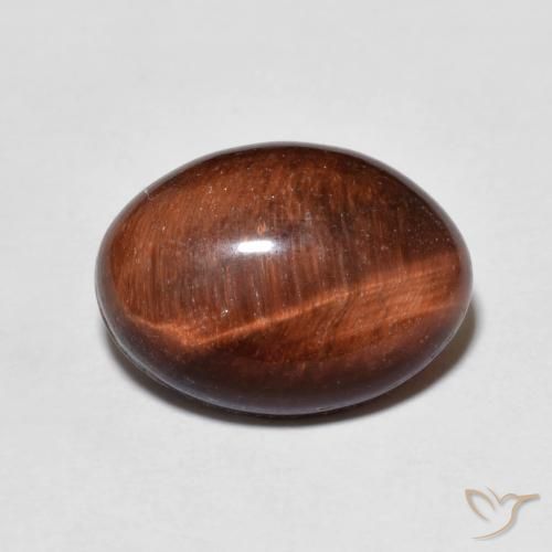 5.38ct طبيعي Medium Dark-Brown عين النمر, بيضوي, غير شفاف