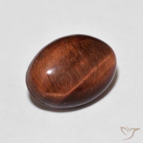 عين النمر Medium Dark-Brown طبيعي، بيضوي، 5.38 قيراط، غير شفاف