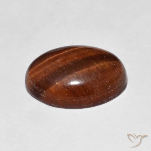 عين النمر Medium Dark-Brown طبيعي، بيضوي، 5.38 قيراط، غير شفاف