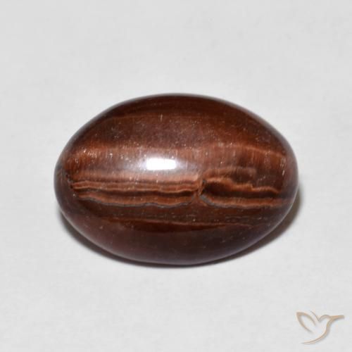 4.59ct طبيعي بنى دافئ عين النمر, بيضوي, غير شفاف