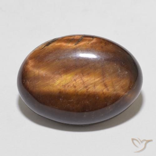 10.95ct طبيعي بنى دافئ عين النمر, بيضوي, غير شفاف