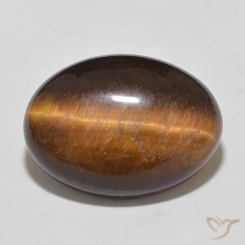 11.10ct طبيعي بنى متوسط عين النمر, بيضوي, غير شفاف