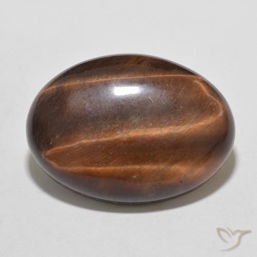 9.80ct طبيعي بنى القرفة عين النمر, بيضوي, غير شفاف