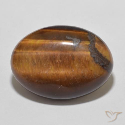 11.39ct طبيعي بنى دافئ عين النمر, بيضوي, غير شفاف